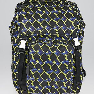 NWT Prada Cobalto Tessuto Stampato Nylon Backpack